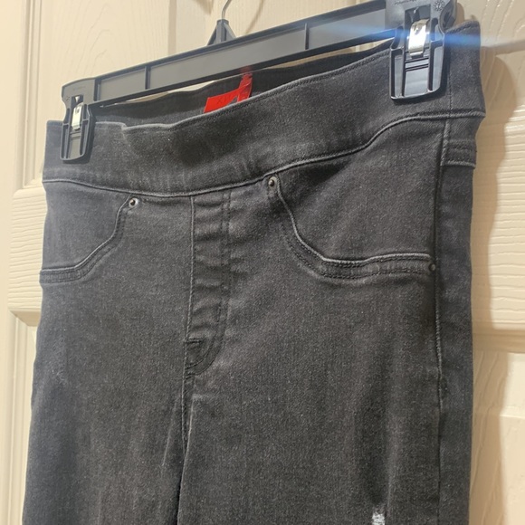 SPANX Vintage Black Goth Girl Distressed Skinny Jeans Sz Small - Picture 8 of 14